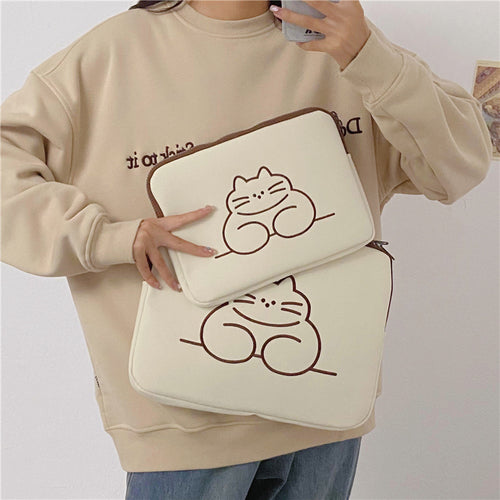 Cute Embroidered Animal Tablet Protective Sleeve Bag
